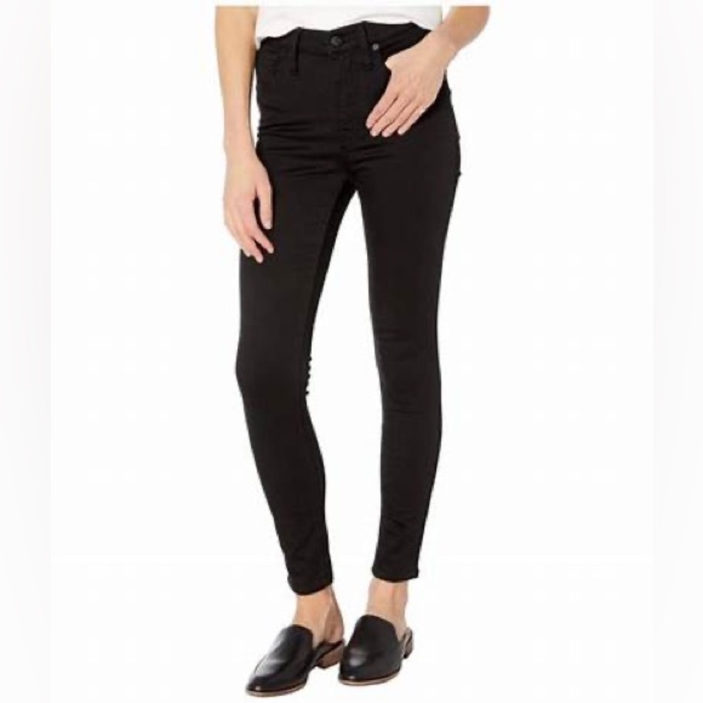Madewell black skinny high rise denim jeans